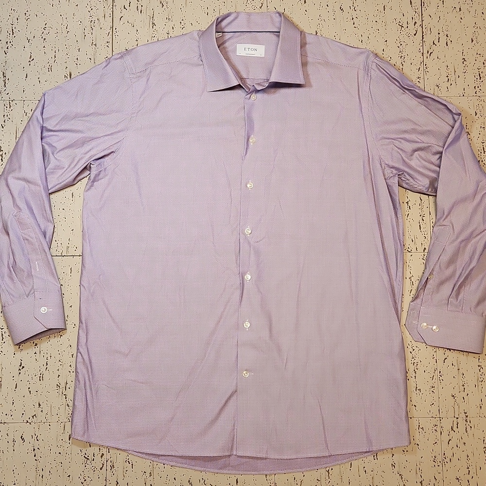 Eton Contemporary Button Down Long Sleeve Casual Dress Shirt